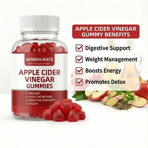Gummies au vinaigre de cidre de pomme sans sucre, céto, à base de pectine, halal, végétalien, sans OGM, soutien à la perte de poids, oursons ACV - Product Image 2