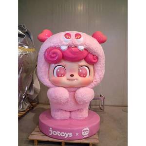 Sculpture de personnage de dessin animé en peluche floquée en fibre de verre personnalisée, décoration intérieure et extérieure pour la maison, le bureau, l'hôtel - Product Image 1