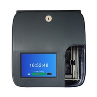 Relojes de Control de Tiempo para Documentos, Doble Color Rojo y Negro, Impresión Personalizada de 5 Líneas, Máquina de Sello de Fecha y Hora, Operación Táctil, WiFi