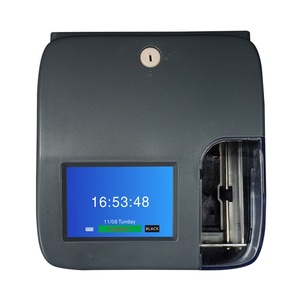 Document Stamp Time Clocks Dual <b>Red</b> & Black Color 5-Line Custom Printing <b>Date</b> Time Stamp Machine - Product Image 2
