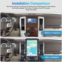 Lecteur multimédia Android pour voiture avec écran vertical Auron, CarPlay, Android Auto, radio pour Dodge RAM 2008-2012, DSP, BT, GPS, vidéo, stéréo