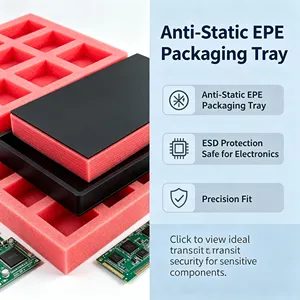 Plateau d'emballage combiné antistatique ESD en EPE + PP pour la protection et le transport des composants électroniques - Product Image 1