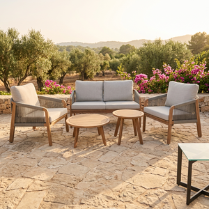 Luxury Contemporary Foldable Acacia Wood Eco-friendly Teak Wood Frame Outdoor Furniture Set <b>Garden</b> Sofa Dining <b>Table</b> Chair for - Product Image 1