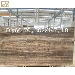 Kings-Wing khách sạn trang trí tường sàn travertine đá vôi gạch tự nhiên bạc Xám travertine đá phiến