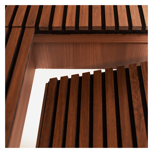 Joydeco 2024 Nhà Máy Trực Tiếp Hiện Đại Cổ Điển Slat Panel Tường MDF + Polyester Cơ Sở Gỗ Kết Thúc Âm Thanh Phòng Tắm Phòng Khách Nhà Bếp - Product Image 1