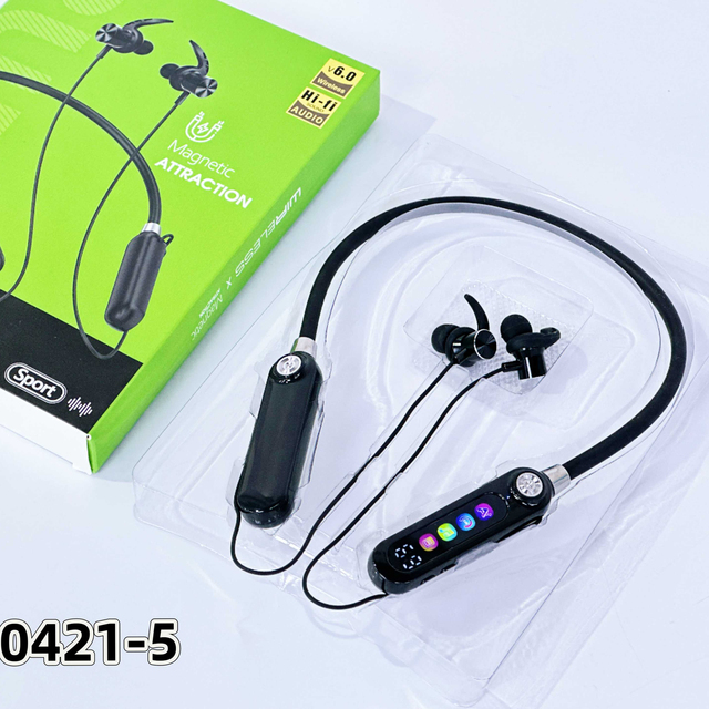 V6.0 Neckband Bluetooth Headphones Magnetic Sport Earphones Super Bass HiFi Wireless Headset with LED Control