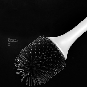 Usine fournir des accessoires de Salle De Bain de ménage portatif blanc en silicone brosse de <span class=keywords><strong>toilette</strong></span> et support - Product Image 4