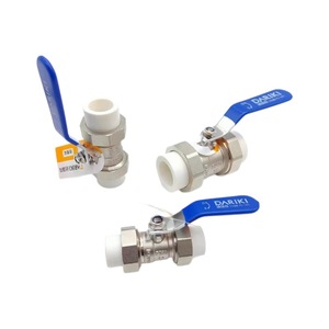 Válvula de Bola de Cobre de Doble Unión para Agua, Tuberías de PPR y Latón, Accionamiento Manual, Alta Calidad, Accesorios de Tubería de Agua de Latón, Válvula de Bola de Unión - Product Image 2