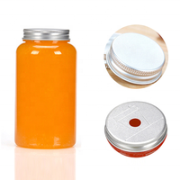 Bouteille en plastique PET transparente pour boissons, bouteilles en plastique jetables avec bouchon à vis pour jus de fruits, boissons gazeuses, thé, soda