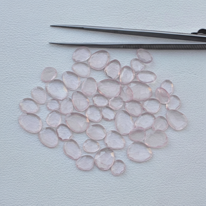 8mm 10mm 12mm Quartz Rose Naturel Tranche À Facettes Talpe Polki Cut Pierres Précieuses Pour La Fabrication De Bijoux AAA Qualité Pierres Semi Précieuses - Product Image 1