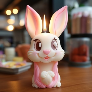 <b>Easter</b> Bunny Silicone Candle Mold - Long Ears Rabbit Candle Making DIY Craft for <b>Easter</b> Decoration - Product Image 1