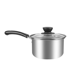 Casserole 22cm <span class=keywords><strong>en</strong></span> acier inoxydable 410 # avec poignée <span class=keywords><strong>en</strong></span> bakélite unique, couvercle <span class=keywords><strong>en</strong></span> <span class=keywords><strong>verre</strong></span> pour pot à induction applicable, matériau Inox 4.5L à bas prix - Product Image 6
