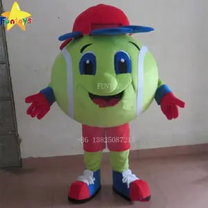 Funtoys CE ที่มีสีสันบอลเทนนิส Mascot เครื่องแต่งกายสำหรับผู้ใหญ่