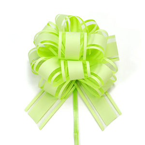 Hot bán 4 inch <span class=keywords><strong>PP</strong></span> kéo Ribbon cung cho gói hộp hoặc trang trí hoa X-Mas Đảng Organza satin đầy màu sắc kéo Bow - Product Image 3