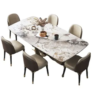 Değerli doğal kuvarsit kahve yemek masası özel mermer taş masa üstü mermer granit kuvarsit masa üstü
