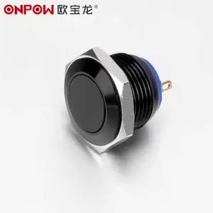 ONPOW 16mm Momentary Metal Push Button Switch Waterproof Stainless steel Push Button switches