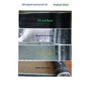 Membrane d'étanchéité bitumineuse modifiée <span class=keywords><strong>SBS</strong></span> 3mm 4mm pour construction, résistante aux déchirures, à souder au chalumeau, en rouleaux pour toiture - Product Image 3