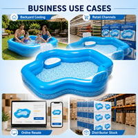 Maßgefertigter Wellenförmiger Aufblasbarer Swimmingpool aus PVC für Familien, Geeignet für Kinder, Erwachsene und Gartenpartys