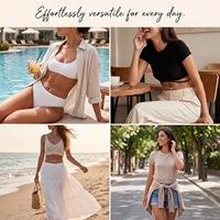 Chaîne de taille superposée en cuivre pour femme, style euro-américain chic et décontracté, avec zircon en forme de goutte d'eau, étanche, pour adultes