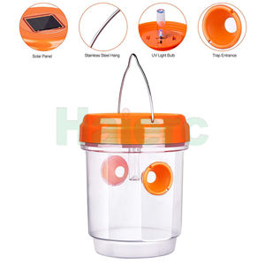 Haierc di alta qualità intrappolare vespe <span class=keywords><strong>e</strong></span> mosche con luce solare LED Flying Bug Zapper trappola - Product Image 2
