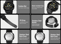 VVS Montre Analogique Homme Outdoor Grand Cadran Aiguilles Lumineuses Étanche Électronique OEM Logo Personnalisé Bas MOQ