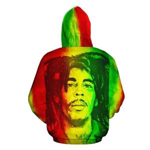 Marley – sweat à capuche zippé personnalisé pour homme et femme, pull à imprimé de couleurs mélangées, rouge, vert, 2022 - Product Image 6