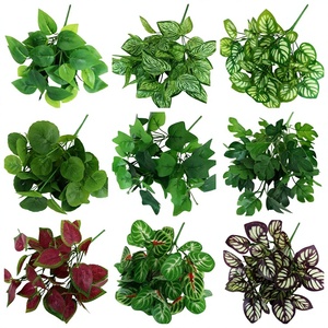 Plantes Artificielles – Bouquet de 7 Branches de Feuilles de Monnaie, Décoration Murale Végétale, 32 cm, Intérieur/Extérieur, Transfrontalier - Product Image 2