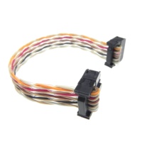 Maßgefertigter 2x5 10-Pin 2,54mm Rastermaß PVC-Verbinder für 1,27mm Rastermaß AWM 2651 Twisted-Pair Regenbogen-Flachkabel IDC Flachstromkabel