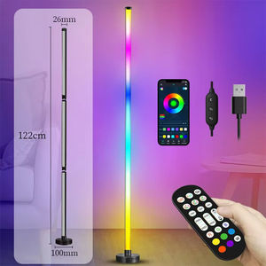 Lámpara de Pie LED RGB con Control Remoto por Aplicación, Sincronización con Música, Iluminación de Esquina, Temporizador, Lámpara de Pie Inteligente Moderna para Dormitorio, Sala de Estar - Product Image 6