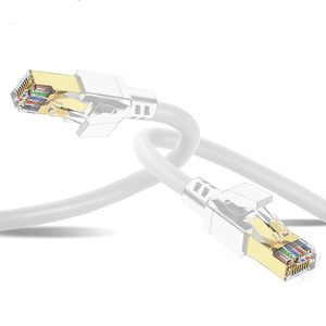 Manufacturer Cat8 <b>RJ45</b> Ethernet Patch Cord 28AWG Pure Copper SFTP Shielded PVC Network <b>Cable</b> OEM ODM Custom Length - Product Image 5