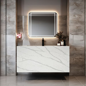 تصميم حديث أبيض كالاكاتا 12 عروق من الحجر الاصطناعي كونترتوب رمادي سطح صلب للفنادق لوحة حائط خارجية بلاطة كبيرة - Product Image 6