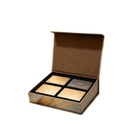 Boîte cadeau de luxe écologique et recyclable pour carte de membre, avec inserts en éponge, estampage à chaud doré, personnalisable, auto-érectible