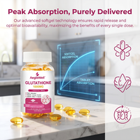 Gélules de Glutathion 1000mg en gros OEM ODM avec L-Glutamine, Supplément de bien-être cutané à absorption élevée, Marque privée personnalisée