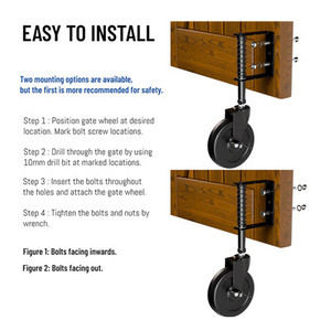 <span class=keywords><strong>Roue</strong></span> <span class=keywords><strong>de</strong></span> porte à <span class=keywords><strong>ressort</strong></span> pour porte <span class=keywords><strong>de</strong></span> clôture - Product Image 4
