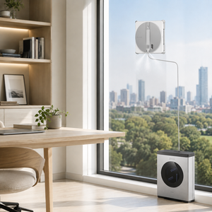 ECOVACS WINBOT W3 OMNI เครื่องทำความสะอาดกระจก, แรงดูด 10000Pa, แบตเตอรี่ใช้งานได้ 130 นาที, ระบบความปลอดภัย 12 ระดับ, ระบบทำความสะอาดแผ่นกรองอัตโนมัติแบบ Vortex Wash - Product Image 1