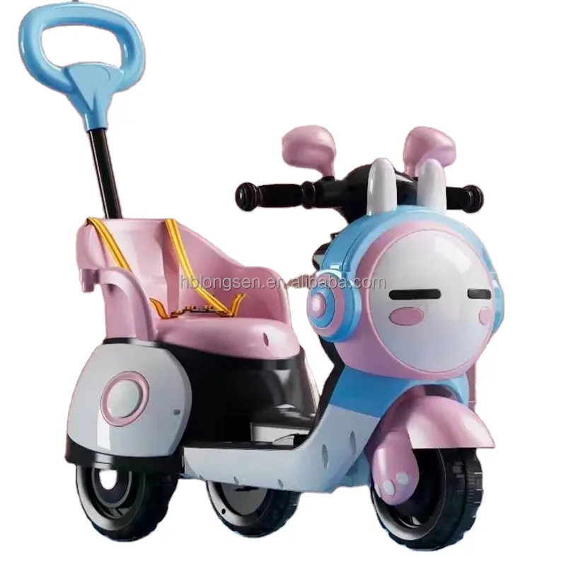 Cute design of children's electric beach motorcycle with pushrod