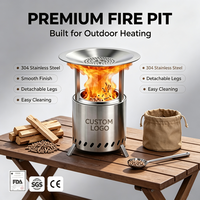 Barbecue de table compact et portable sans fumée, mini foyer extérieur à bois avec sac de transport pour le camping, le jardin et la cour.