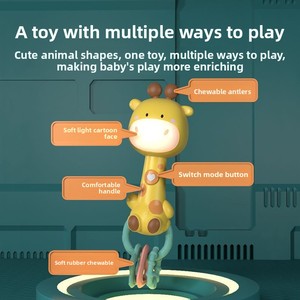 Juguete Sensorial de Plástico Suave con Música y Luz para Bebés, Sonajero de Animales de Dibujos Animados, Juego de Regalo para Niños - Product Image 4