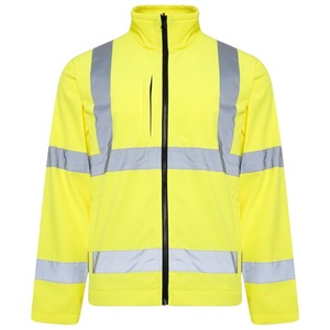 Hot Sale Yellow / Navy Two Tone Thermal High Visibility Waterproof <strong>Hi</strong> <strong>Vis</strong> Reflective Safety <strong>Softshell</strong> <strong>Jacket</strong> - Product Image 3