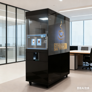 Machine à café et chocolat chaud en verre AI Retail avec service 24h/24 et 7j/7, garantie 1 an, 220-240V-EXPOCCINO - Product Image 2