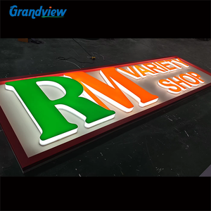 Enseigne lumineuse personnalisée avec logo, lettres rétroéclairées en acrylique, panneau publicitaire pour entreprise, bar, magasin, néon flexible LED RVB - Product Image 1