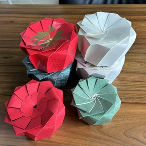 Ebelee dùng một lần cấp thực phẩm container <span class=keywords><strong>Burger</strong></span> hộp lốc xoáy hình dạng kraft giấy Bát Màu Đen Gấp Takeaway bao bì thực phẩm cánh hoa hộp - Product Image 2