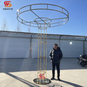 Suave 10 pies grande oro brillante boda telón de fondo soporte de flores para fiesta jardín Eventos Decoración - Product Image 6