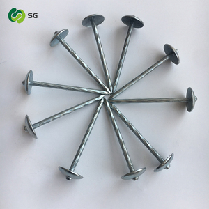 Clous de toiture à tête parapluie, type à tige cannelée, pour la construction de meubles en fer et béton, finition lisse et brillante - Product Image 2