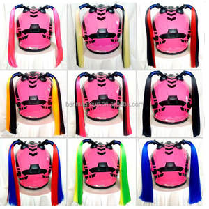 Accesorios de moda para motocicleta, casco colorido para mujer, peluca, Coleta, Coleta, casco de motocicleta, pelo - Product Image 6