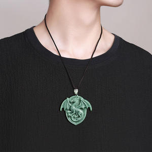 จี้หยกธรรมชาติสีเขียวมรกตพร้อมใบรับรองการประเมินคุณภาพ E045 - Product Image 4