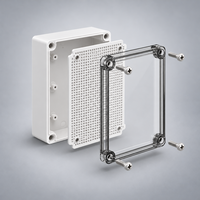Boîte de jonction en plastique ABS étanche pour extérieur 200x200x130mm IP67 avec couvercle transparent