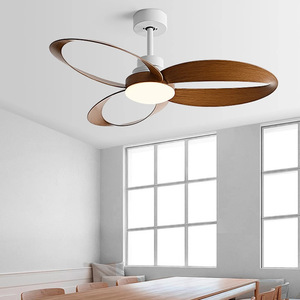 مروحة سقف عصرية بتصميم إسكندنافي مع إضاءة <span class=keywords><strong>LED</strong></span> قابلة للتعتيم وريموت كنترول، مناسبة لغرف المعيشة وغرف الطعام وغرف النوم - Product Image 3