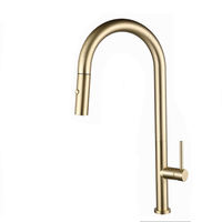 Robinet d'évier de cuisine rétractable à tirette Design or Rose mitigeur en acier inoxydable 304 nouveau robinet en céramique moderne noir