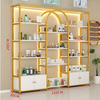 Meilleure Vente Présentoir Lumineux Multi-Niveaux pour Salon de Beauté, Vitrine pour Produits de Soin, Étagère de Rangement Cosmétique